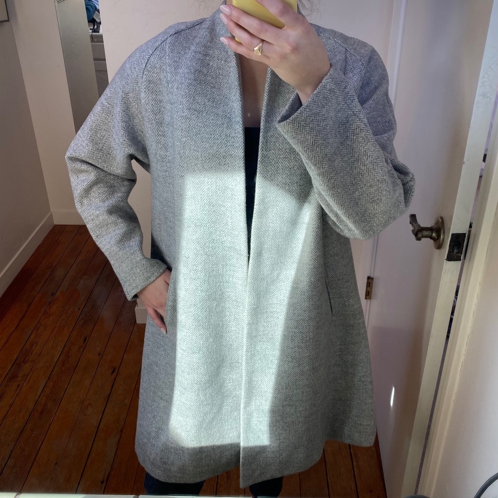 Madewell Herringbone Cocoon Coat